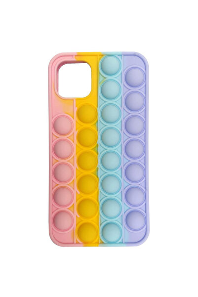 Optim Solution Husa pentru Samsung Galaxy S20, Push Bubble Pop It, Fidget Toy, Rainbow, Multicolor