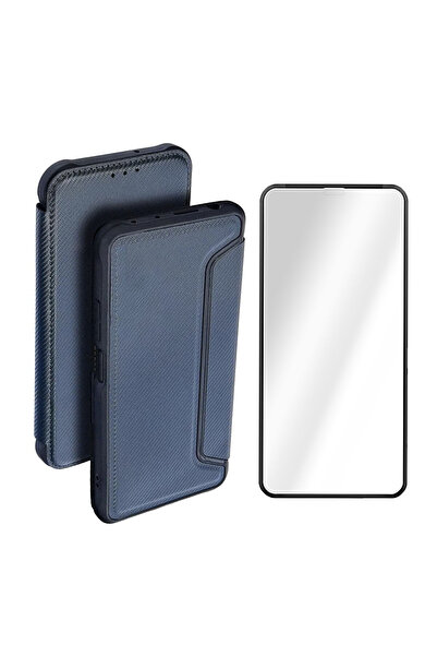 Optim Solution Set Husa Flip Anti-soc si Folie Sticla 5D pentru Xiaomi Note 1...