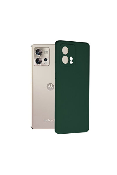 Optim Solution Husa de silicon TPU cu Microfibra pentru Motorola Edge 30 Fusi...