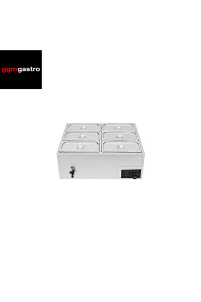 ggm gastro حمام ماري كهربائي (6 عبوات سعة 1/2) –