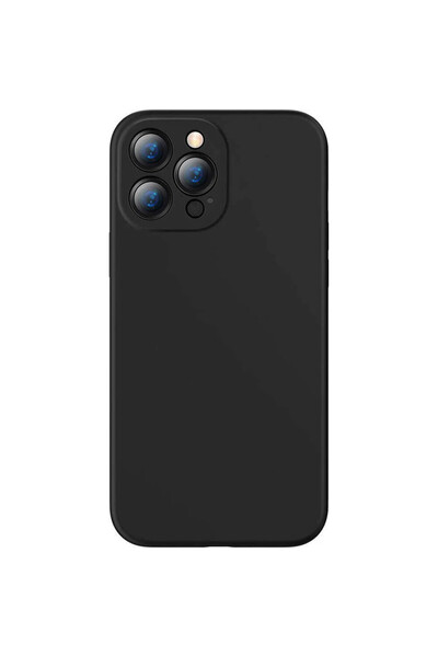 Optim Solution Husa din silicon pentru Iphone 13 Pro Protectie Camera, Negru