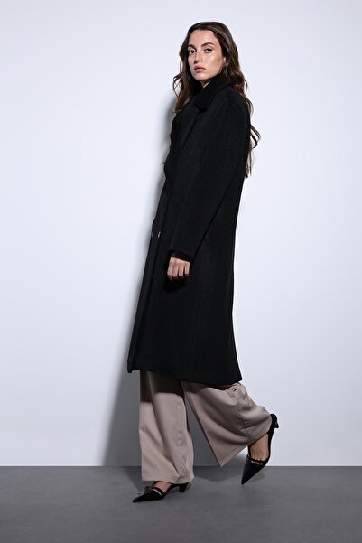 Antioch Black Double Breasted Women's Coat