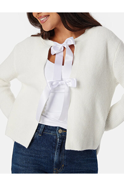 PIECES Cardigan, alb