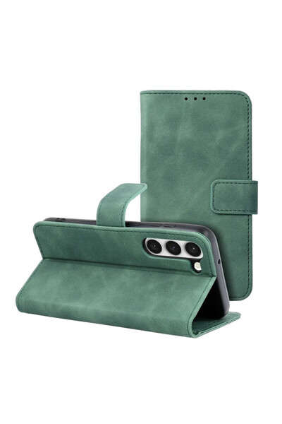 Optim Solution Husa Flip din Piele pentru Samsung Galaxy A34 5g, Inchidere Magnetica, Tip Carte, Design unic, Verde