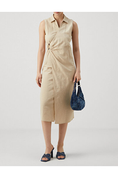 JDY midi dress, beige