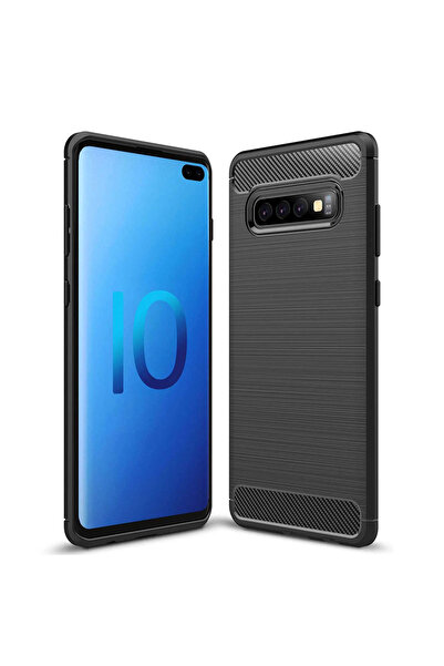 Optim Solution Husa Carbon Resistance pentru Samsung Galaxy S10, Fiber Design...