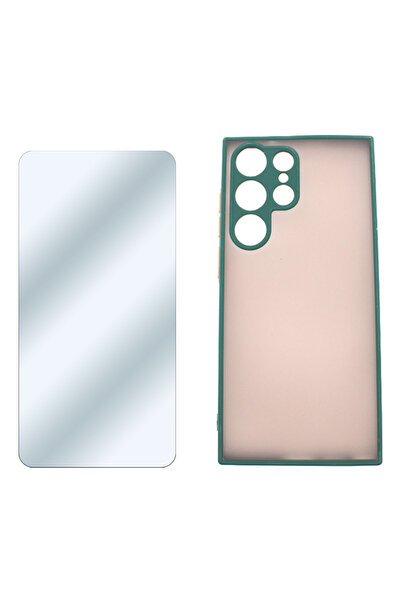 Optim Solution Set Folie si Husa din silicon pentru Samsung Galaxy S23 Ultra,...