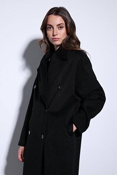 Antioch Black Double Breasted Women's Coat