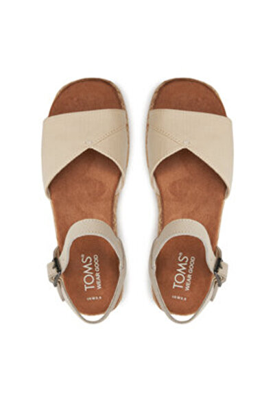 Toms Γυναικείες εσπαντρίγιες μπεζ TOMS-10020768 101 NAT SLUB WVN/LTHR WM ABBY SAND