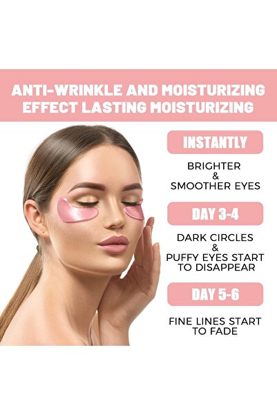 Generic Rose Eye Mask (30 Pairs, Pink) - Reduce Dark Circles, Puffy Eyes, Undereye Bags, Wrinkles, Improve a