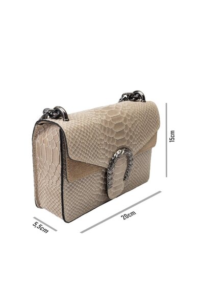 Toro Nero Women's bag, leather, Toro Nero, Dalia small, cream