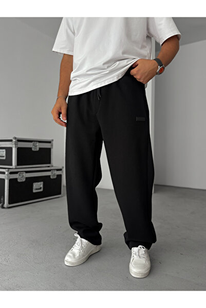 BYBASICMAN Siyah Waffle Baggy Eşofman HM-0010