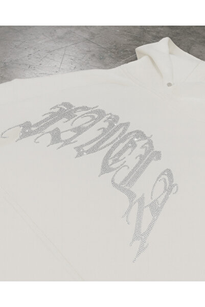 Gofeel Unisex Oversize Φούτερ με στάμπα Favela Glitter Stone