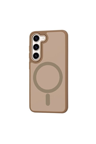 SKYDDAR INNOVATION Θήκη για Samsung Galaxy S23 Plus, HaloFrost MagSafe II, Αντικραδασμική, σετ αυτοκόλλητων, καφέ