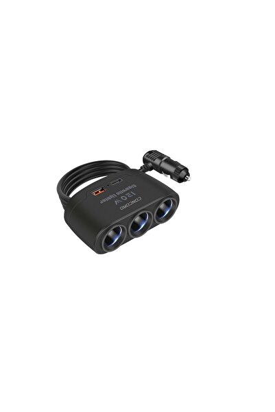 Concord C-778 120W Çakmaklık Çoğaltıcı + Type-C + USB Çıkışlı
