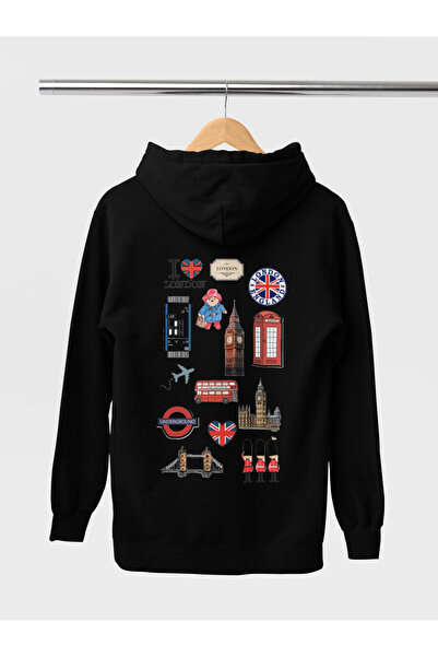 MAGORS سترة رياضية بغطاء للرأس مطبوعة للجنسين من ستيل-إكس لندن