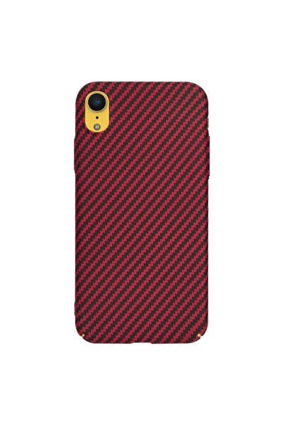 SKYDDAR INNOVATION Case for iPhone XR, carbon texture, Carbonite FiberShell, sticker set, Red