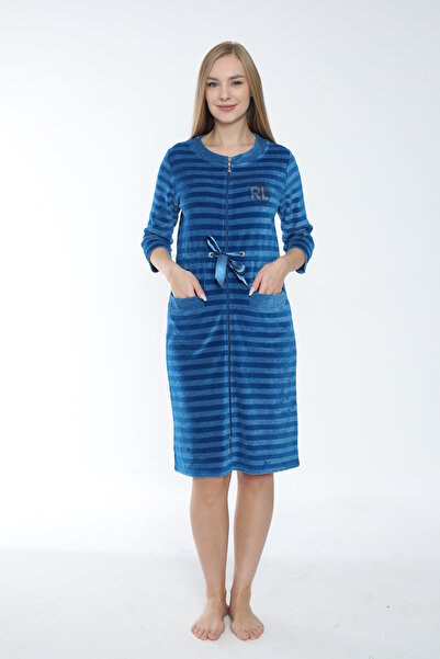 ROMEO LİFE Rochie de damă din amestec de bumbac, catifea, cu fermoar 3836