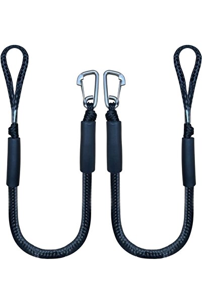 Onuvio Set de 2 corzi elastice 1,2–2,1 m cu carabină din oțel inoxidabil - an...
