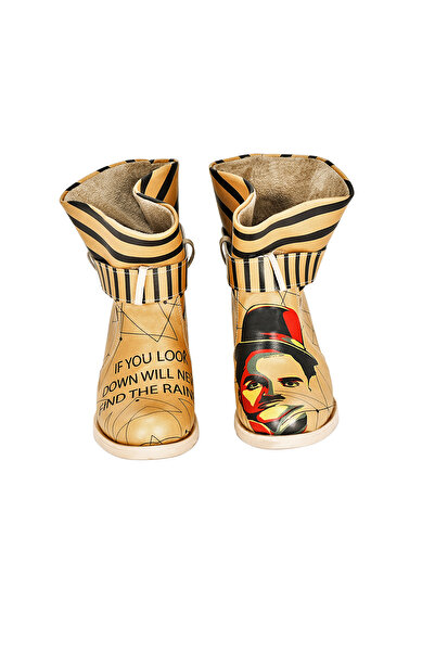 Streetfly Цветни дамски ботуши с принт