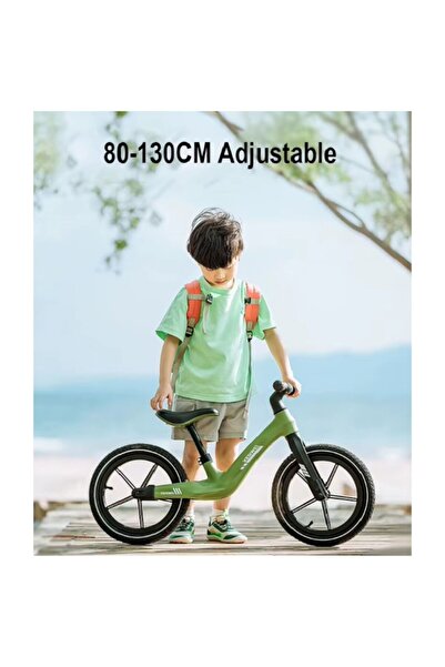 Ælements Balance Bike Ælements®, Carbon Frame, Adjustable Seat, 12-inch Rubber Wheels, 2-5 Years, Green