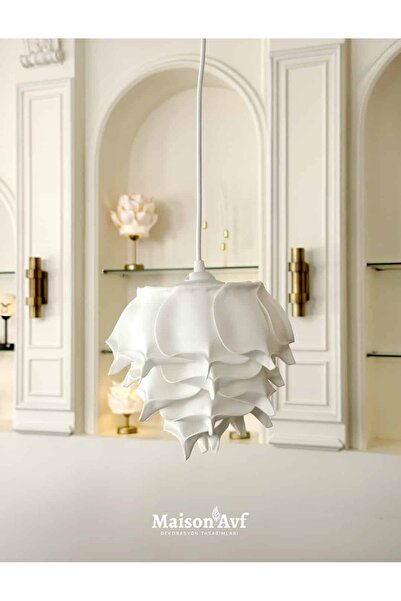Maison Avf Modern Eva Gül Beyaz Tasarım Sarkıt Avize 25 cm
