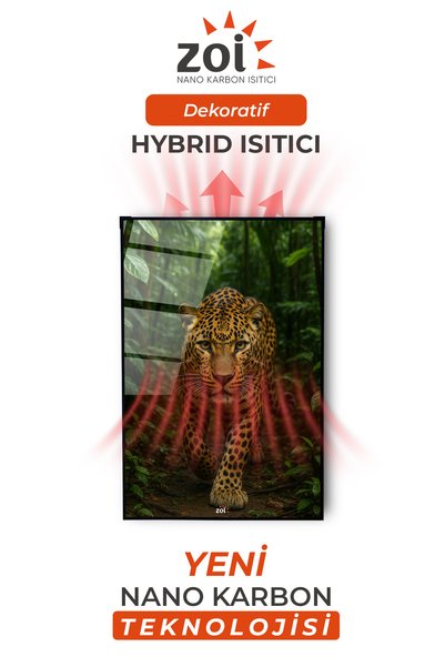 Zoi Nano Karbon Hybrid Istıcı - Elektirikli Dekoratif Isıtıcı - 1800W - 70x105cm