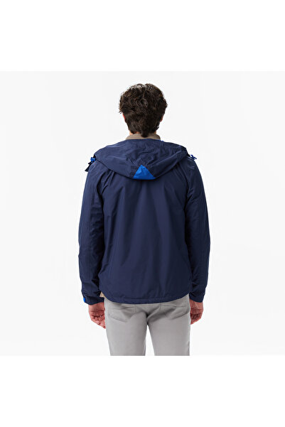 Nautica Men's Navy Blue Regular Fit Rain Breaker Raincoat