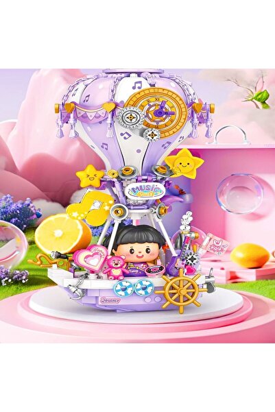 BYCEGU لعبة بالون الهواء الأرجواني LZ4111 LOZ مكونة من 666 قطعة