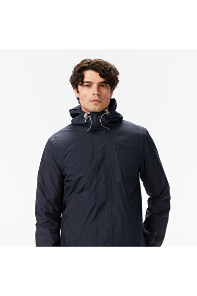 Nautica Men's Black Regular Fit Rain Breaker Raincoat