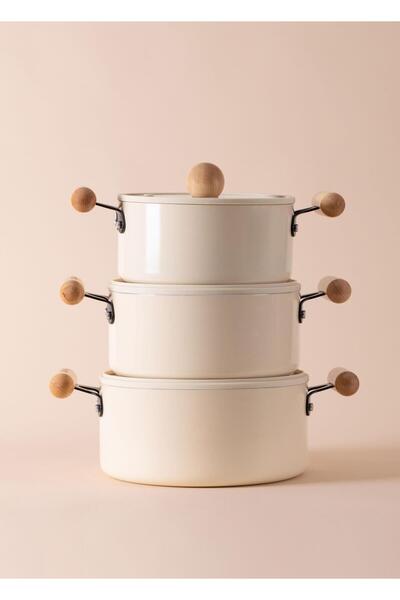 The Mia Cucina Di Mia Induction Base Ceramic Cookware Set 6 Pieces