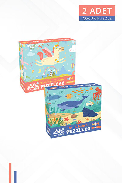 Neverland 2 ADET 60 PARÇA - UNICORN DREAM (UNICORN RÜYASI) VE OCEAN FRIENDS (...