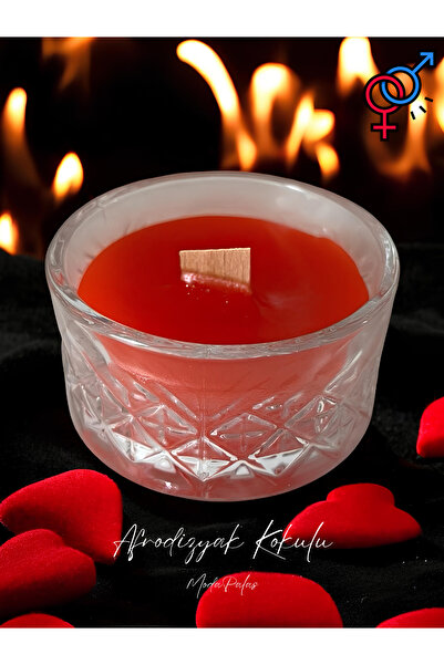 Shal&Shal 4 Al 3 Öde Kokulu Mum Kırmızı Özel Anlar Için Etkili Mum El Yapımı