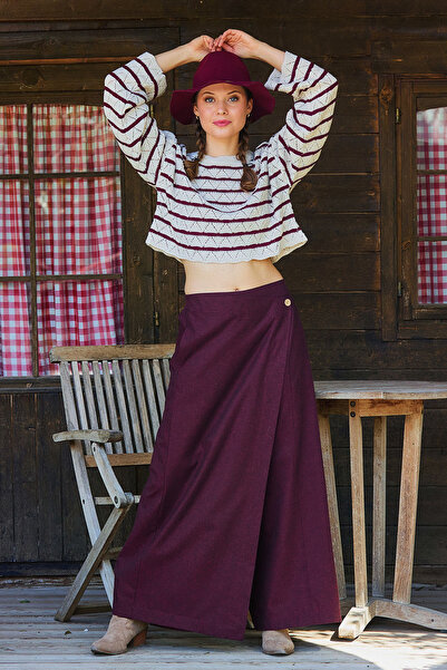 Los banditos Wrap Skirt Pocketed Wide Leg Pants