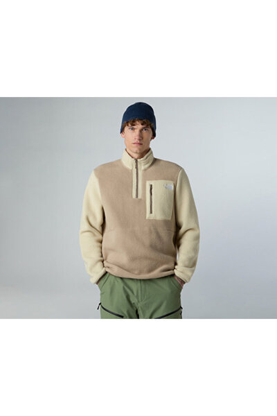 THE NORTH FACE M Yumiori 1/4 Zip Men's Outdoor Quarter Zip Fleece Jacket Nf0A883Seoz1 Gray