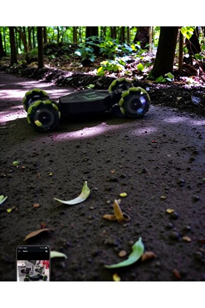 MAXORA SHOP Mașinuță cascadorii Stunt Climbing Car 4x4, control prin gesturi și telecomandă, muzică,verde/negru