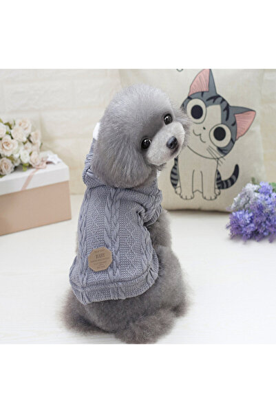 fara marca Geaca pentru catei gri L 30cm lungime