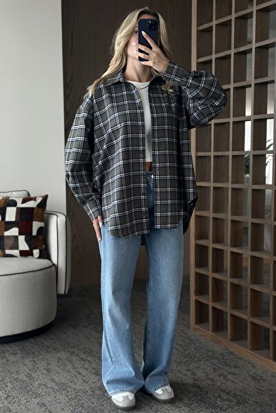 Laluvia Zelená kostkovaná košile - 2226