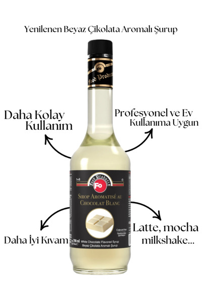 FO Beyaz Çikolata Aromalı Kahve ve Kokteyl Şurubu 700 ml