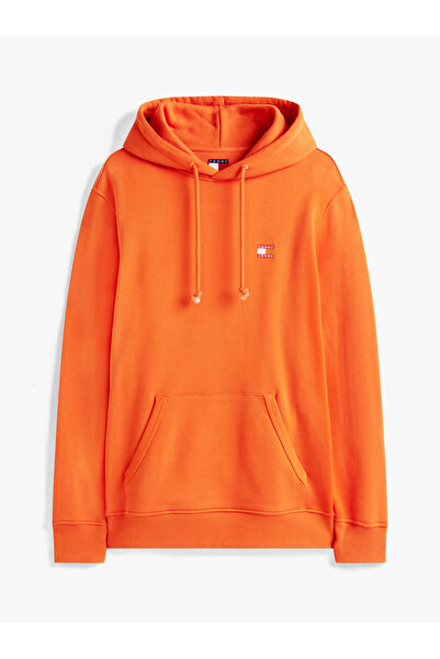 Tommy Hilfiger Tjm Reg Badge Turuncu Erkek Hoodie Ext