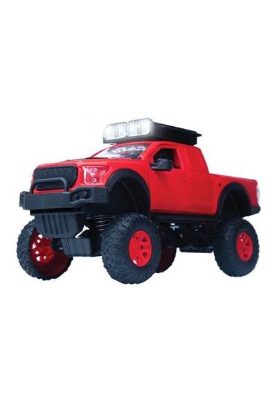 KIZIL Sesli Işıklı İş Makinaları 25 cm Kamyon - 4016 - Kırmızı