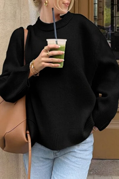 Machetta Women's Turtleneck Oversize New Season Knitwear Sweater