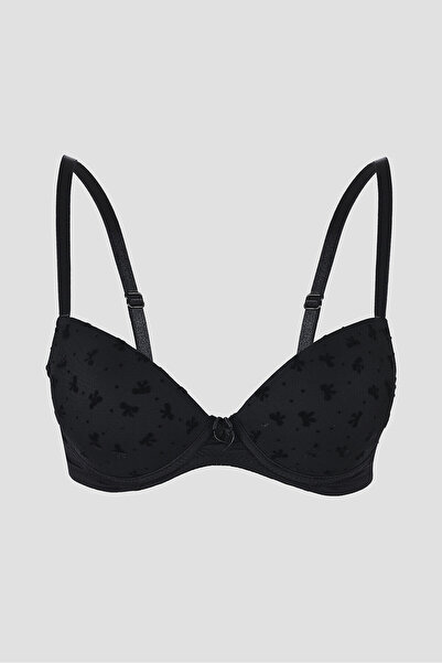 LOYA Siyah Bow Desteksiz Sütyen