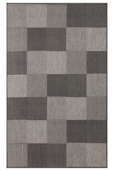 Halımax Sisal Halı London Koyu Gri Kaymaz Taban Silinebilir Hav Toz Vermez Balkon Mutfak Koridor Halısı