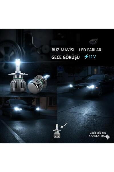 Space 12V Buz Mavisi H7 Led Far Ampulü (3000LM)
