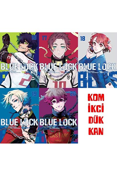 Komikşeyler Yayıncılık Blue Lock 16-17-18-19-20 manga seti (5 kitap) 1 adet a...