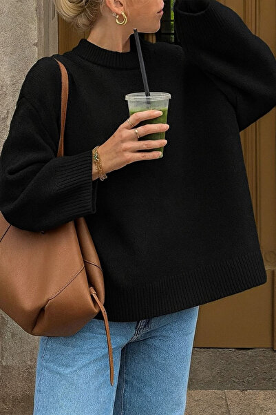 Machetta Women's Turtleneck Oversize New Season Knitwear Sweater