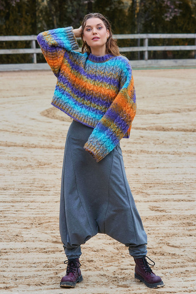 Los banditos Beli Lastikli Ağı Düşük Kadın Salaş Pantolon