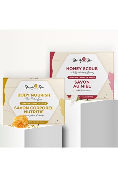 Dutchman's Gold صابون الحنطة السوداء والعسل وحبوب لقاح النحل (2 × 130 غرام) | طبيعي، لطيف، مُقشّر بحليب الماعز ودقيق الشوفان