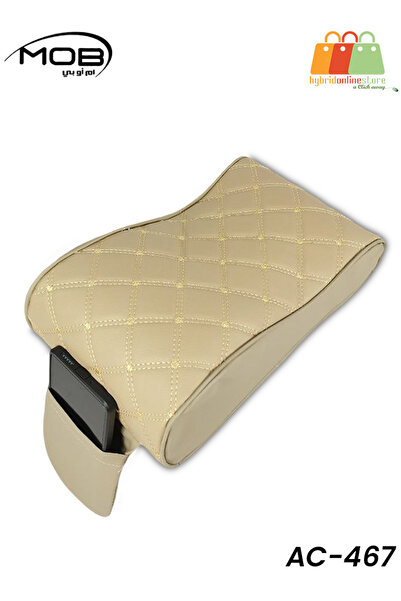 Mob Car Armrest Cushion – Soft Memory Foam, PU Leather, Extra Storage – AC-467